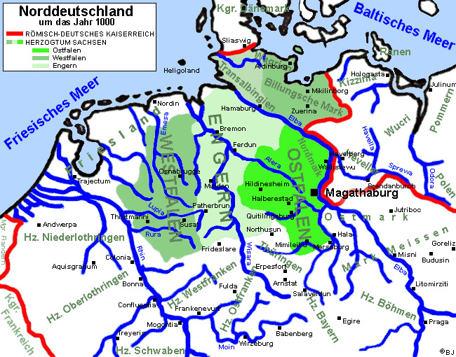 Northern Germany around the year 1000 AD